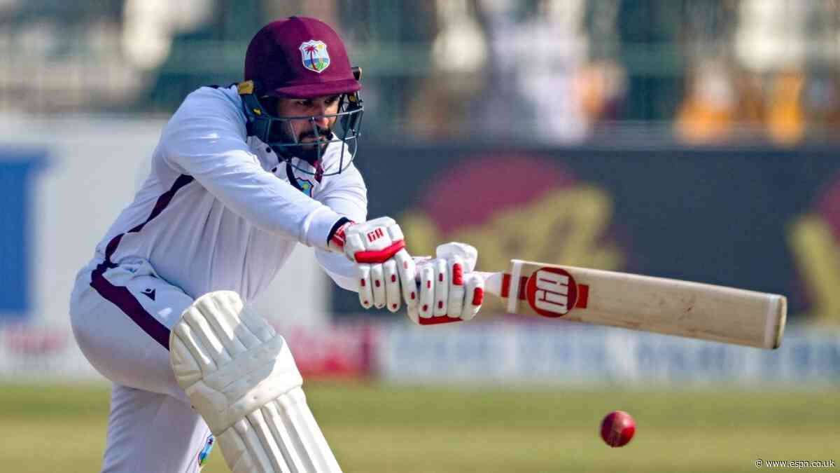 Hope out with injured shoulder, Jangoo replaces him as West Indies bowl