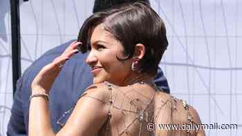 Zendaya sizzles in a backless gown with intricate spiderweb detail as she perfects 'method dressing' at Spider-Man photocall in London