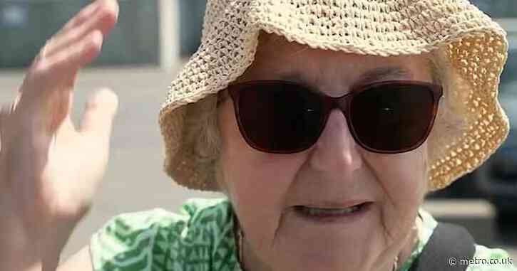 Elderly woman hating the 40-degree heatwave on live BBC news is all of us
