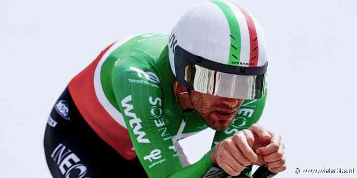 Filippo Ganna snelt naar zevende Italiaanse tijdrittitel, Edoardo Affini komt hard ten val