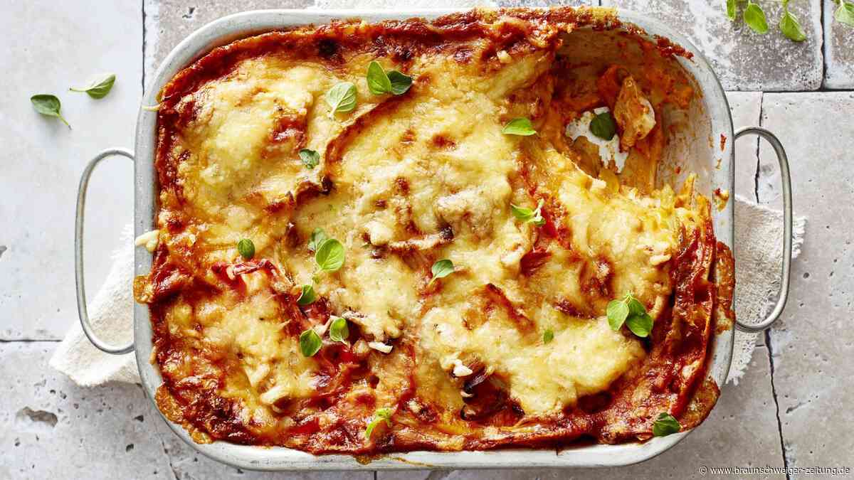 Paprika-Hähnchen-Lasagne