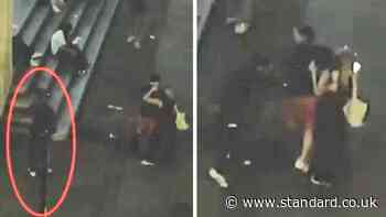 Moment robber rips £28k Rolex from injured man outside Liverpool Street station