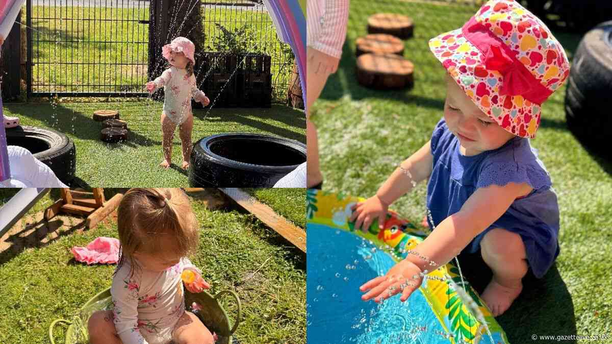 Teesside nursery youngsters make a splash during heatwave as routines adapted
