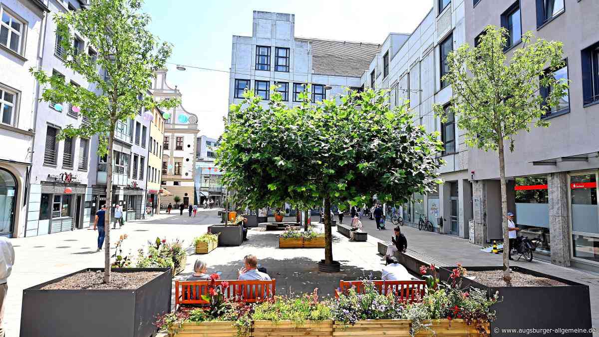 Der Augsburger Martin-Luther-Platz bekommt den Sommer über Kübelbäume