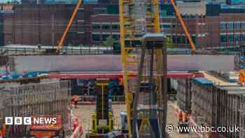 First big beams for HS2 station lifted into place