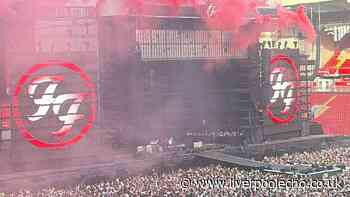 Foo Fighters live from inside Anfield Stadium as band take to the stage