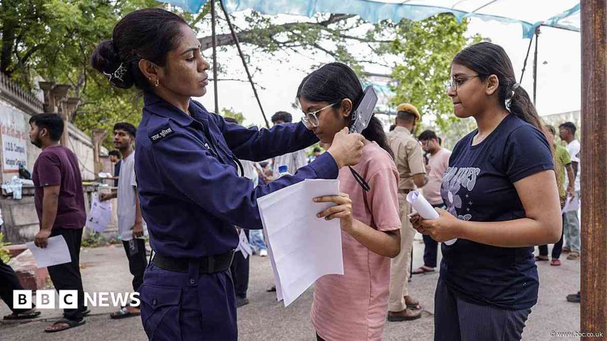 Tight security as Indian students resit medical exam after alleged paper leak