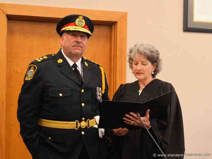 Cornwall police chief designate Hugh Stevenson sworn in