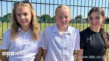 The girls taking inspiration from the World Cup
