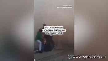 Watch the moment a powerful earthquake strikes Venezuela