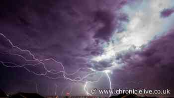 Hourly Met Office forecast as 10-hour thunderstorm warning issued for North East on Friday