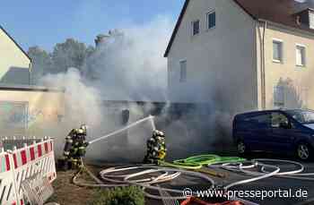 FW-DO: Drei Garagen im Vollbrand