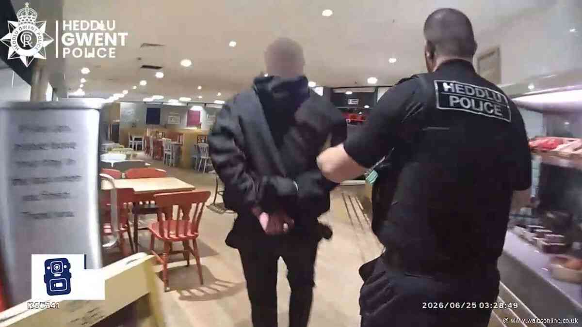 Suspected supermarket burglar pinned down in Newport store