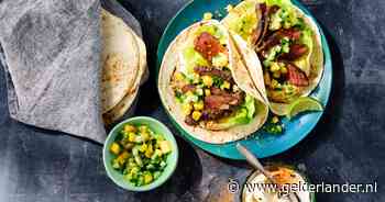 Wat Eten We Vandaag: Taco's met biefstuk en mango-komkommersalsa