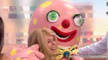 Mr Blobby sends Kate Garraway flying off her chair as iconic 90s character causes chaos on Good Morning Britain