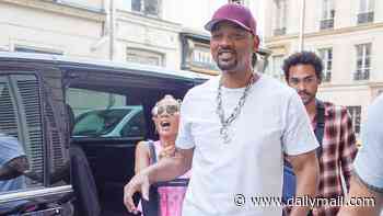 Will Smith and Jada Pinkett are all smiles as they step out together in Paris after his wife's 'harsh' act towards him during an intense interaction