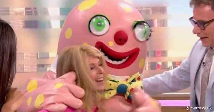 Mr Blobby causes carnage on GMB as Kate Garraway topples off chair