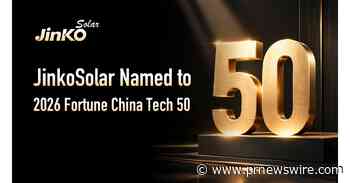 JinkoSolar Listed on 2026 Fortune China Technology 50