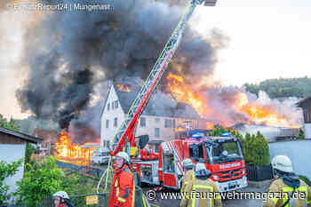 Großbrand bei Sommerhitze: Feuerwehr verhindert Ausbreitung auf Wohnhäuser