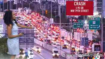 Crash on I-95 southbound in Miami-Dade blocks lanes, causes heavy delays