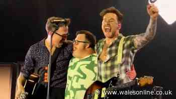 Cardiff Castle erupts as McFly superfan and Welsh TikTok star is brought up on stage