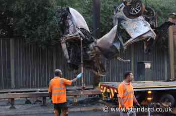 Two teenagers dead in London fireball car crash as third fights for life