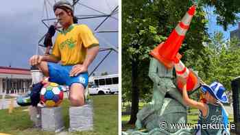Schottland-Fans entern brasilianische WM-Statue für kuriose Aktion