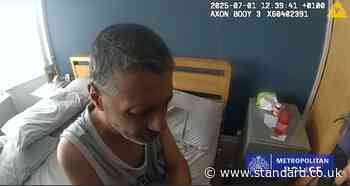 Moment magistrate who helped run major London drug dealing operation arrested on bed - as he is jailed for seven years