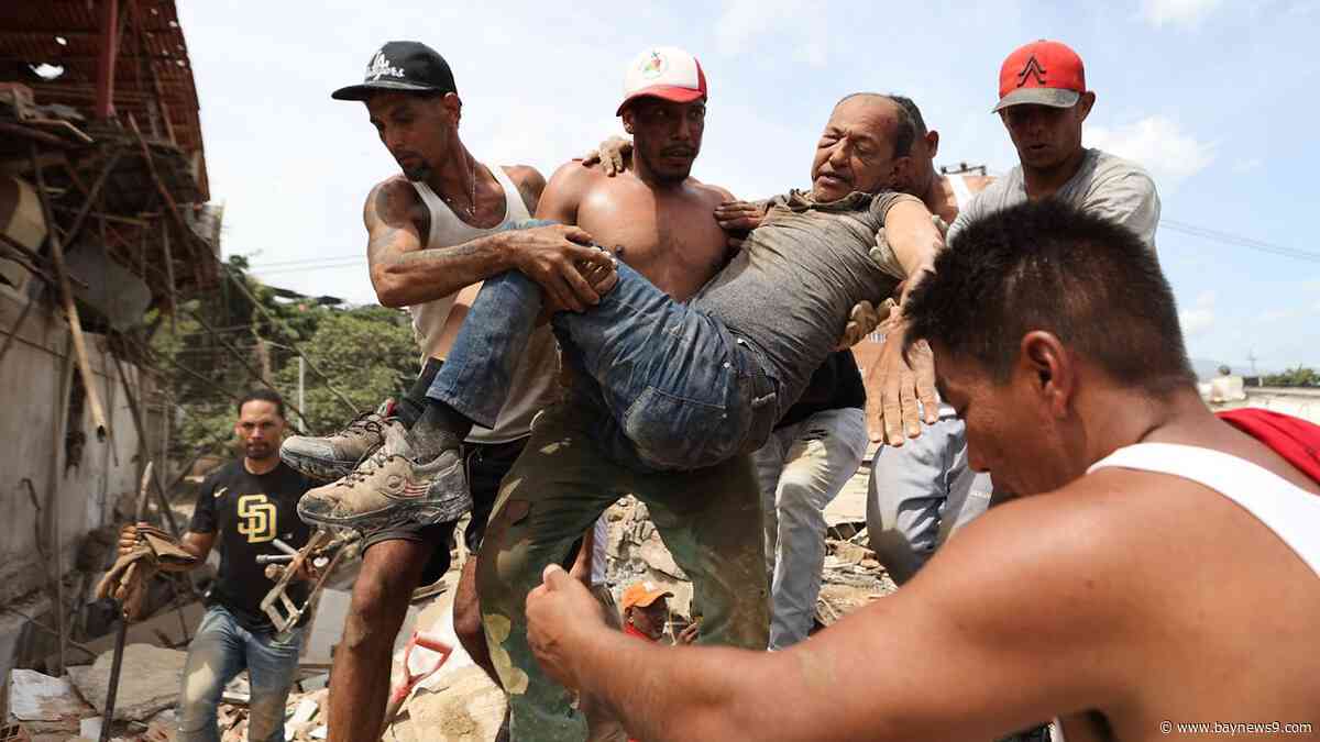 Neighbors dig through Venezuela rubble to search for loved ones after 2 deadly earthquakes; death toll at 589