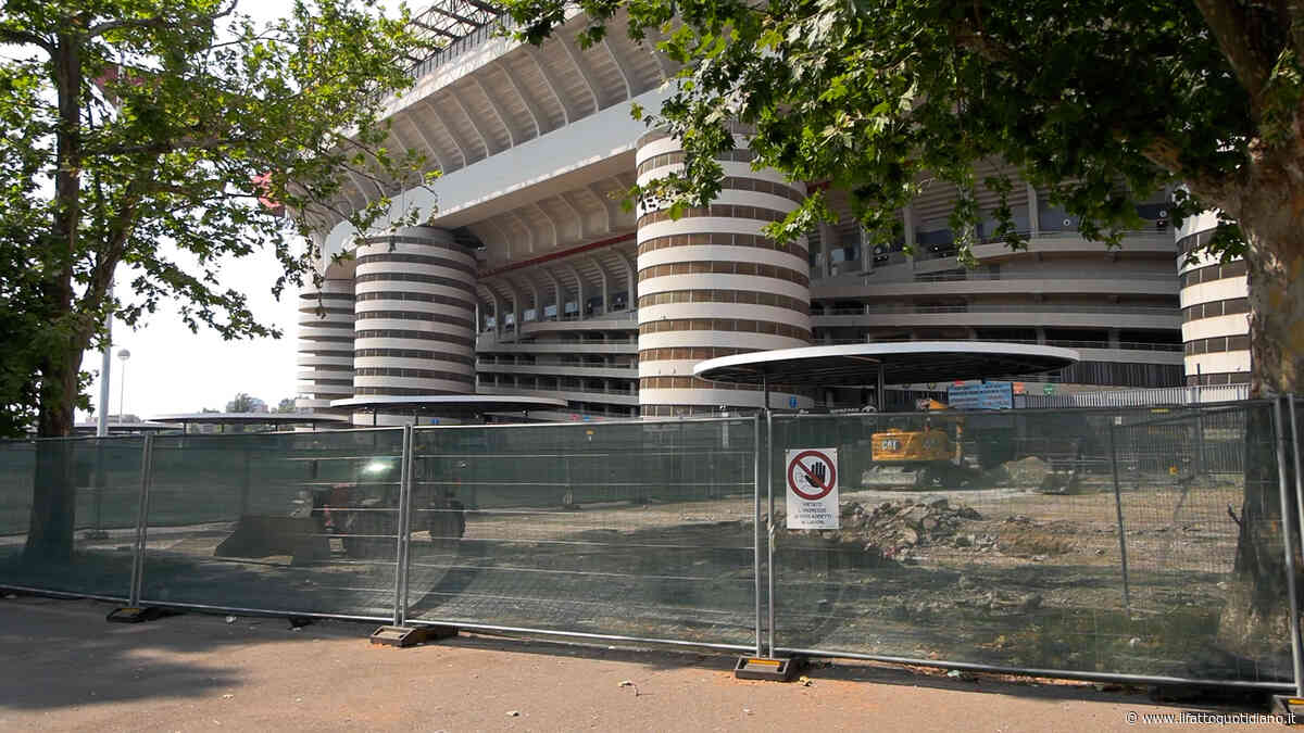A San Siro spuntano i primi cantieri: demolita la biglietteria sud. E scoppia già la polemica – Video