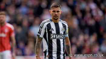 Sources: Newcastle reject Arsenal Guimarães bid