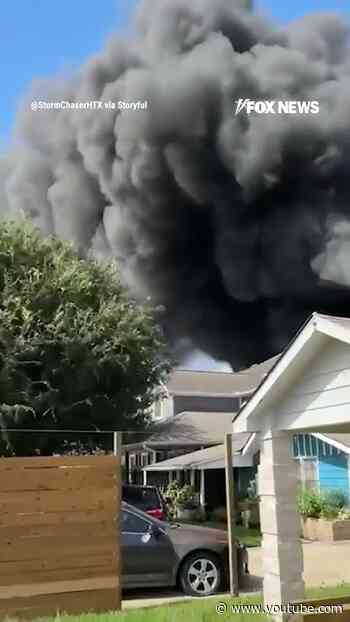 Thick smoke rises over Houston after MASSIVE recycling facility FIRE #foxnews #news #us #fox
