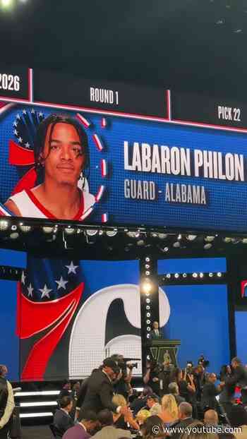 With the 22nd Pick in the 2026 NBA Draft, The Philadelphia 76ers Select... Labaron Philon Jr.
