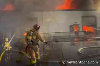 Spontaneous combustion sparks 3-alarm commercial fire in Santa Ana