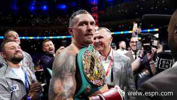 Usyk to vacate titles but planning his 'last dance'