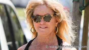 Sun-kissed Goldie Hawn, 80, looks phenomenal in low-cut studded swimsuit in Greece
