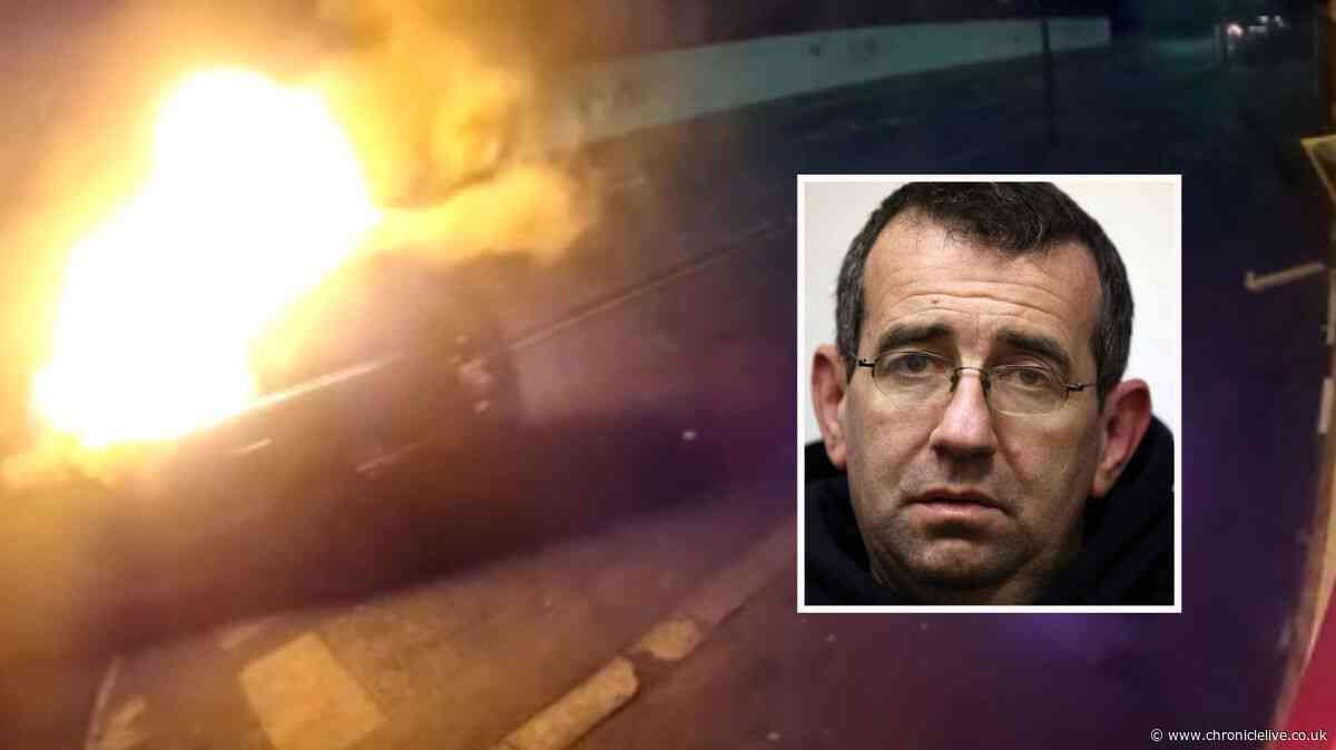 Dramatic footage of moment John Henry Sayers and son allegedly attack arsonist with weapons