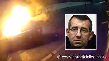 Dramatic footage of moment John Henry Sayers and son allegedly attack arsonist with weapons