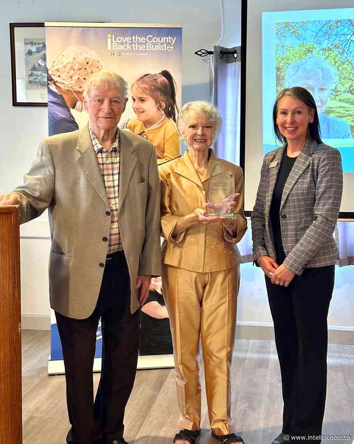 Prince Edward County Memorial Hospital Foundation honours Milford's Barbara McConnell with service award