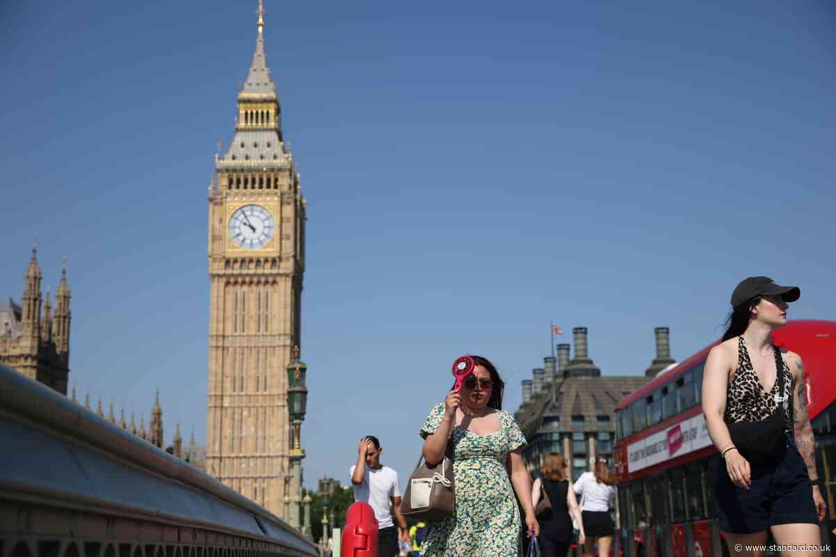 Hottest June day ever in London as heatwave sends temperatures soaring to 36.4C
