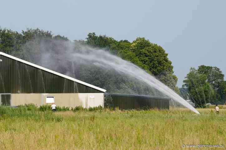 Brandweer helpt pluimveehouder met koelen van stal vol kuikens