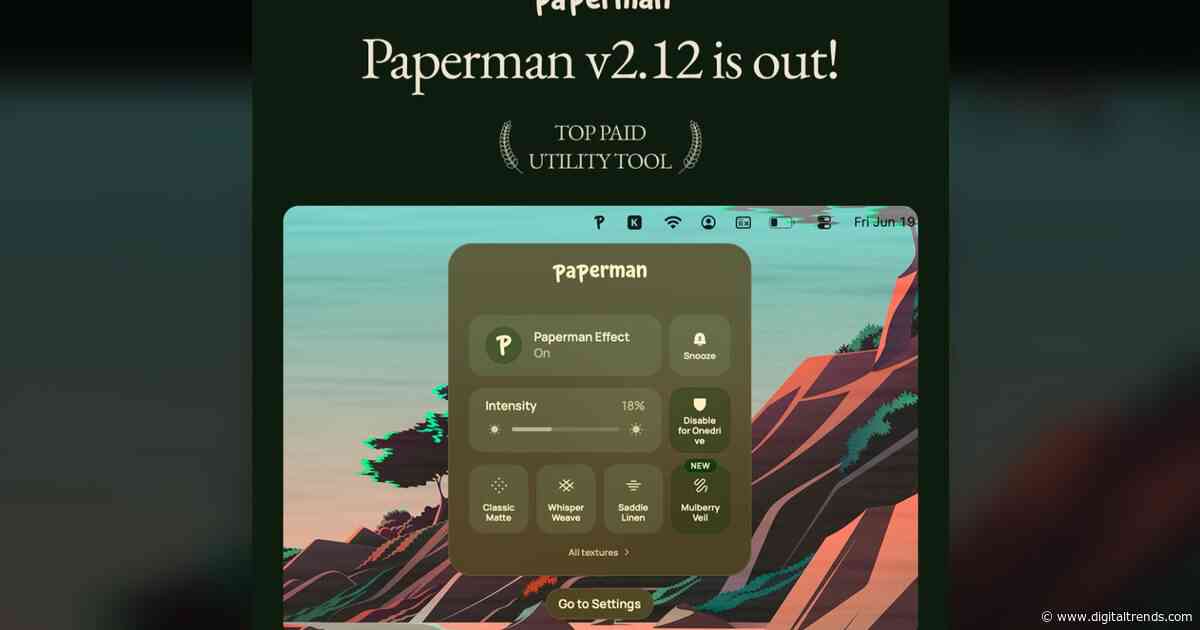 If you miss the feel of paper in the digital age, this app gives your Mac’s screen a textured look