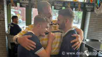 Heartwarming moment two Scotland fans at the World Cup are surprised by their father in the US - as 'Tartan Army' are hailed despite early exit fears