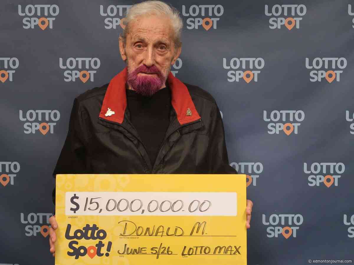 'One heck of a birthday surprise': Lacombe man plans to use $15M Lotto Max jackpot to help friends, community