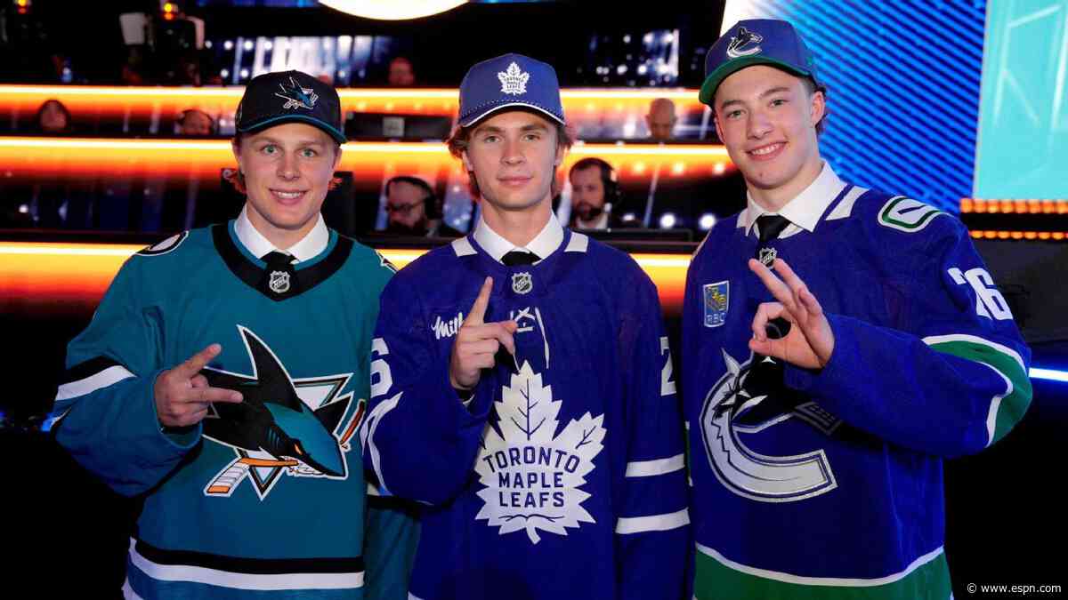 NHL draft tracker: Leafs select McKenna at No. 1; ...