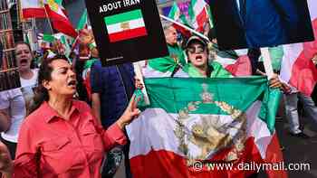 Anti-Iranian protests erupt ahead of Egypt vs Iran... as defiant fans proudly wave rainbow flags despite team's outrage over World Cup Pride game