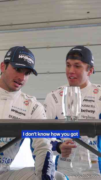 Alex vs Carlos in the Water Cup challenge 👊💧 #f1