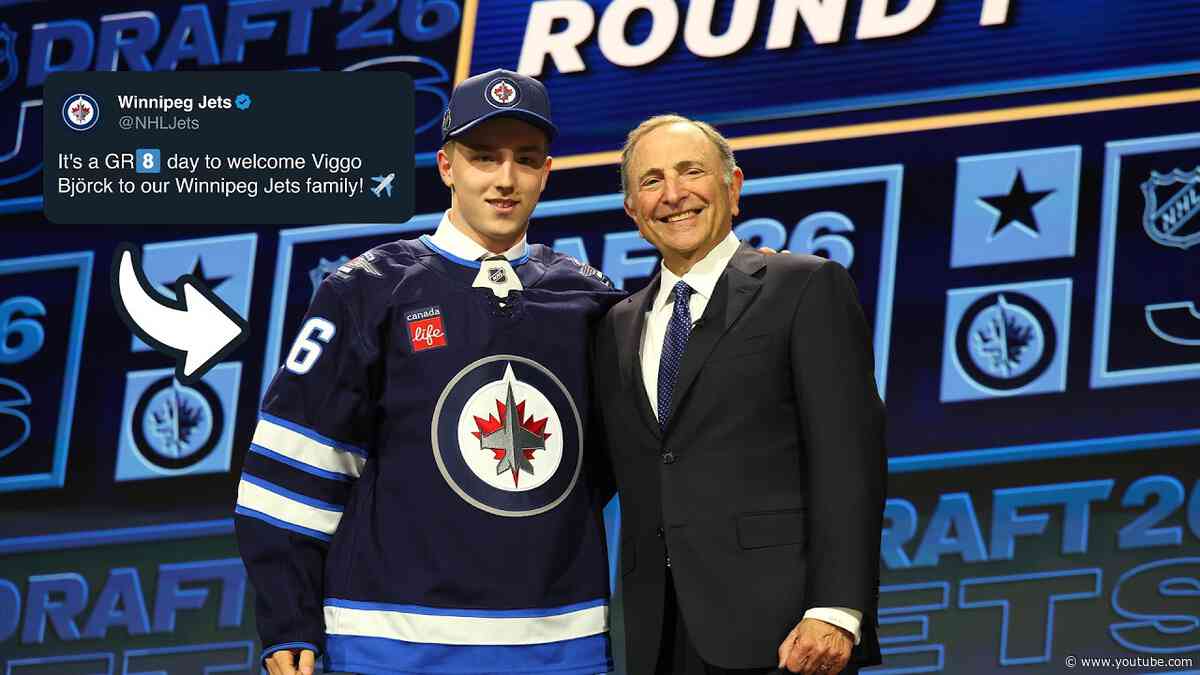 Winnipeg Jets select Viggo Bjorck 8th Overall