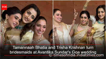 Tamannaah Bhatia and Trisha Krishnan turn bridesmaids