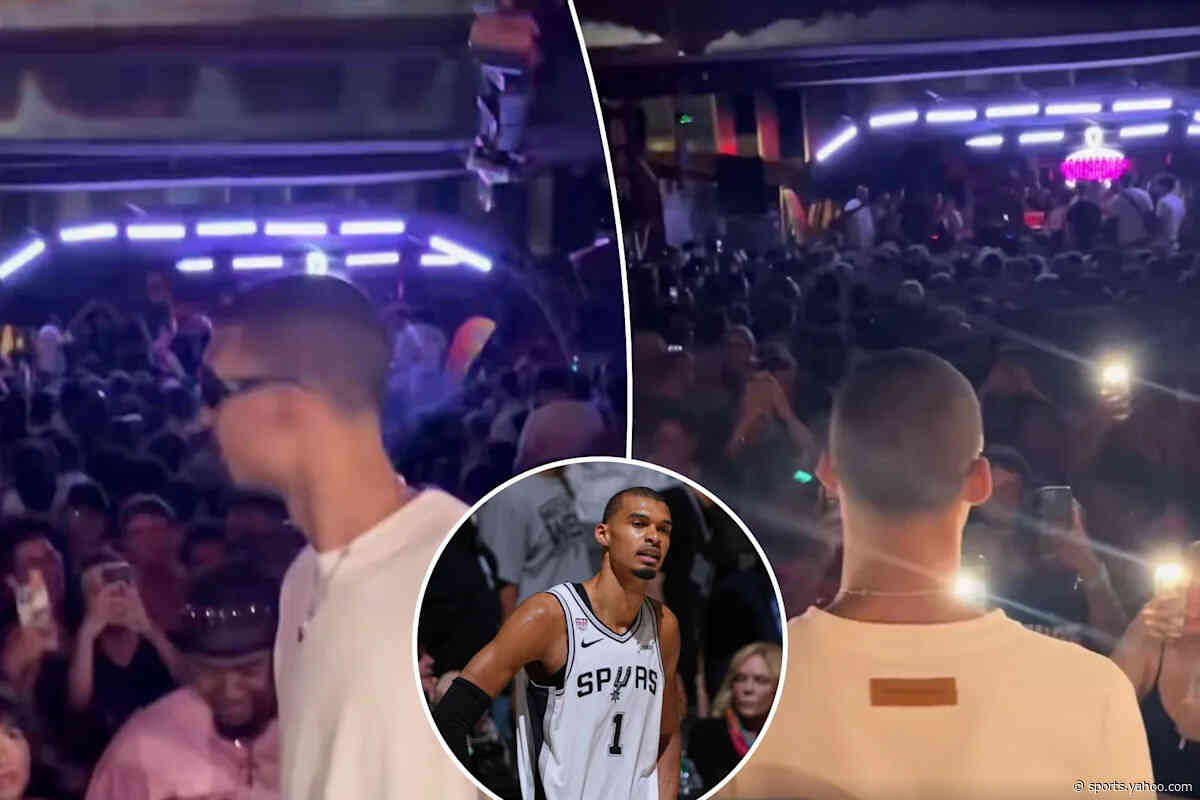 Victor Wembanyama greeted with MVP chants at Paris nightclub in France return